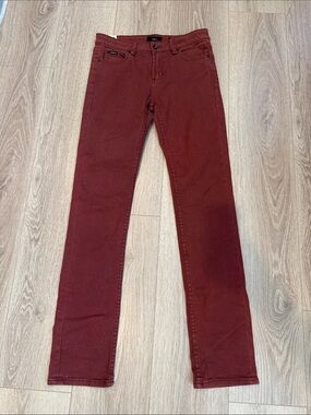 OBEY DARK BURGUNDY "TIGHT STRETCH STRAIGHT LEG" JEANS size 30